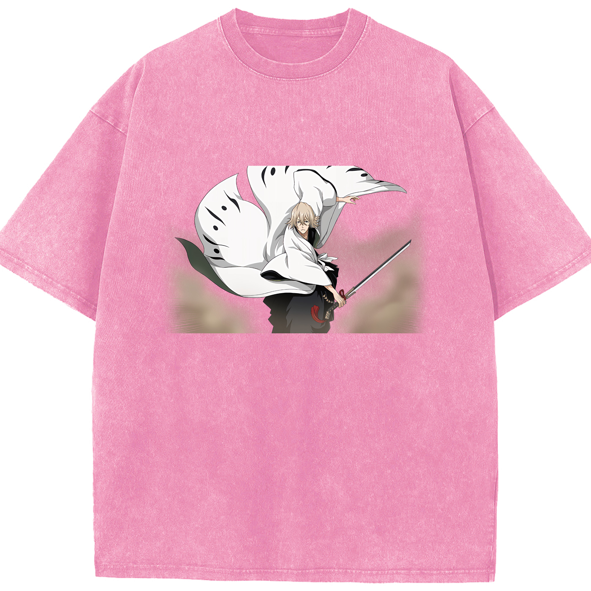 （画像用） "ブリーチ 浦原 喜助（うらはら きすけ） BLEACH Urahara Kisuke " 綿100% ヴィンテージ風 半袖Tシャツ（フロントプリント）